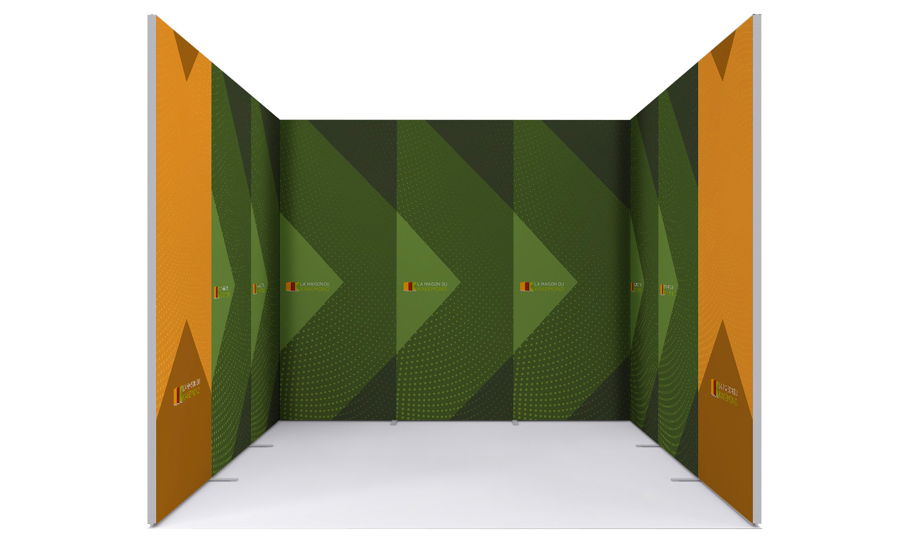 Stand modulaire de 9 m² aux couleurs de La Maison du Kakémono